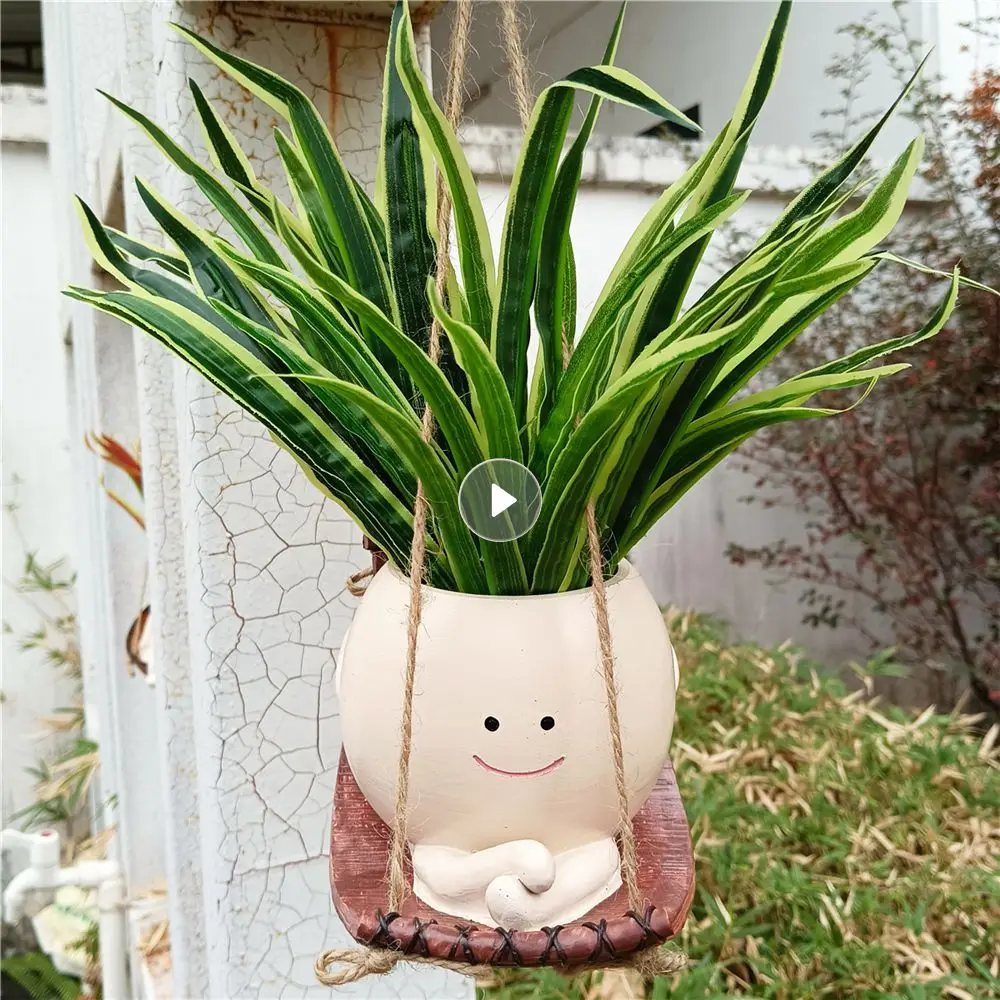 

Vase Durable Home Decoration Garden Art Vase Ornaments Creativity Personalise Backyard Landscaping Succulent Flower Pot Retro