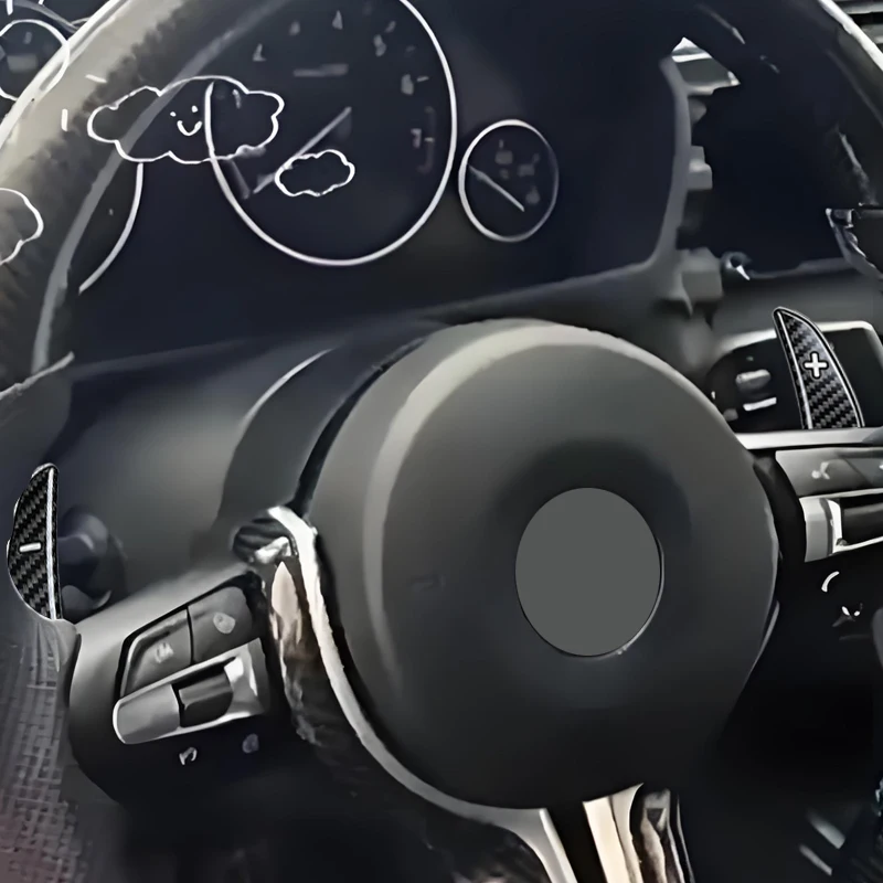 BMW F30 F20 F25 F26 F10 F32 E70 E90 1/2/3/4/5 시리즈 M 호환 탄소섬유 시프트 패들 | 핸들 액세서리?자동차 액세서리