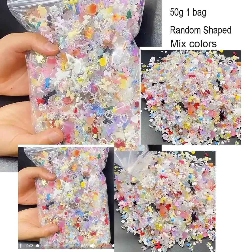 500-600pcs Bow Flower Nail Art Resin Decorations Mix Shapes Nail Charms Press on Manicure Supplies Jewelry Kawaii Accessories *& 3