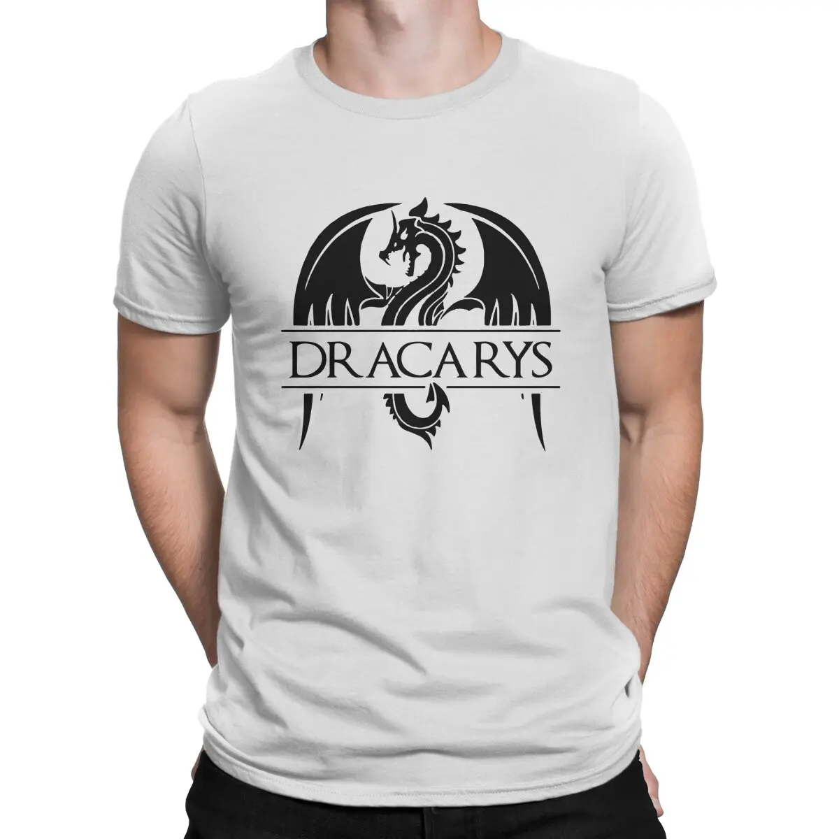 

Mother Of Dragons Men's T Shirts D-Dracary Funny Tee Shirt Short Sleeve Crewneck T-Shirt Cotton New Arrival Clothes