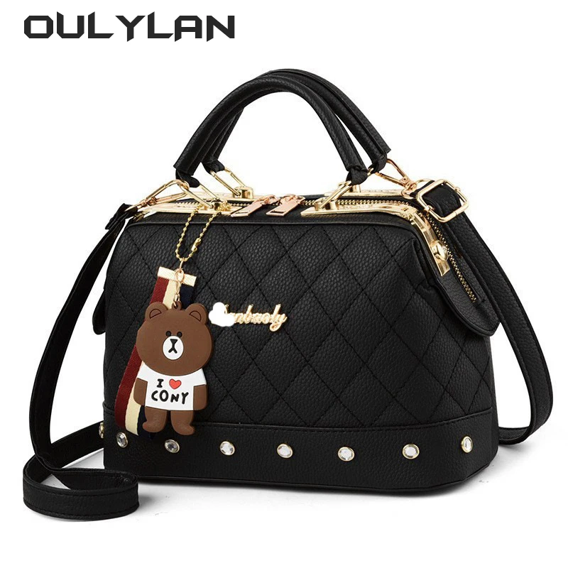 

NEW Crossbody Bags Faux Leather Top Handle Bag Plaid Cute Square Shoulder Bag Classic Box Bag for Women Girl Flap Satchel Purse