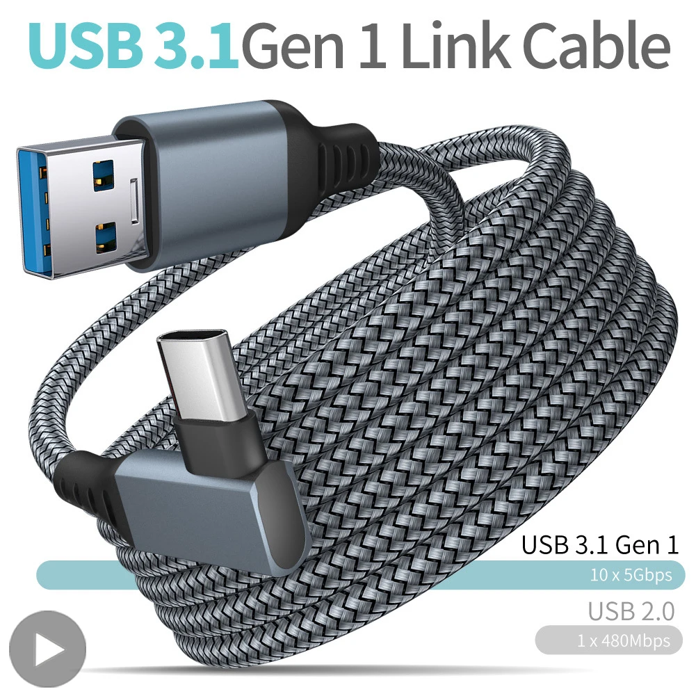 Link Cable 5M USB A To Type C For Oculus Quest Quest2