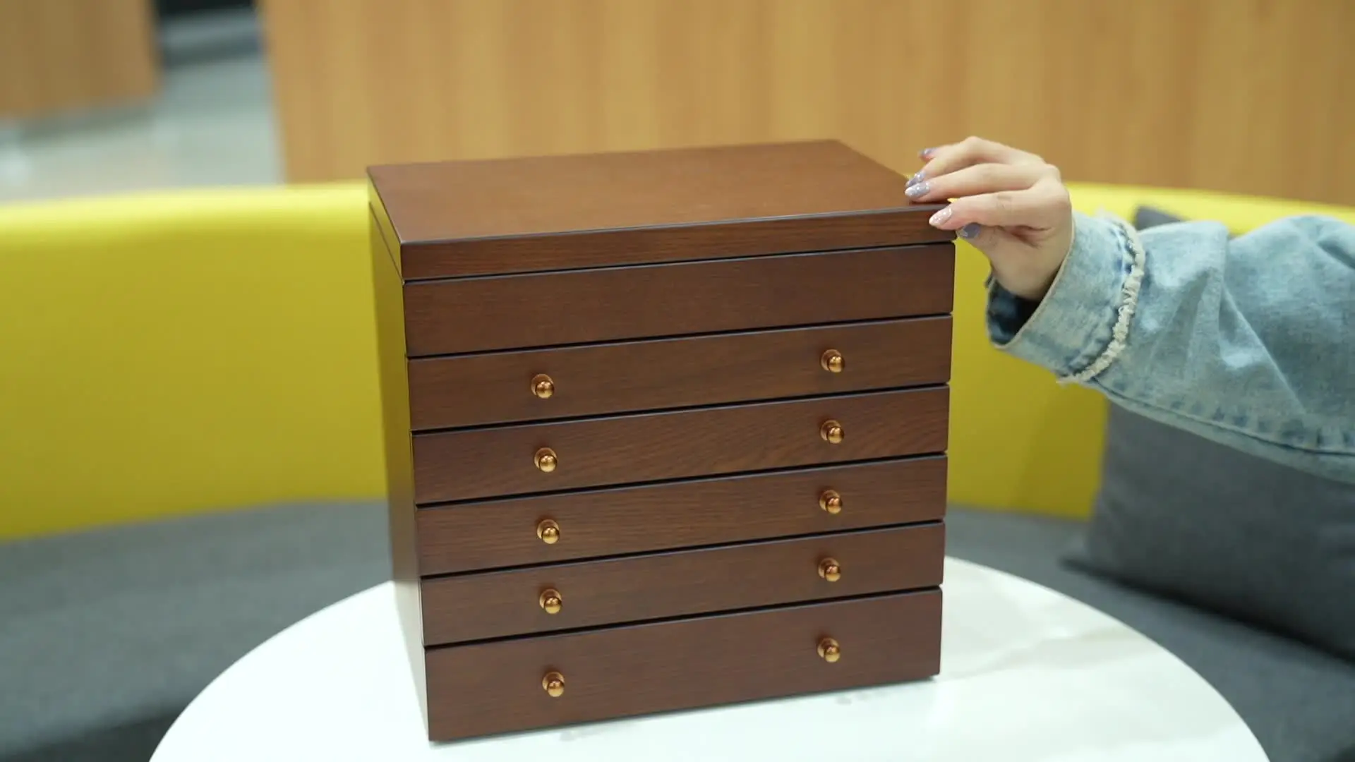 Portagioie KIMIGO A 3 Livelli Con Specchio E Chiave - Scatola Organizer Per Anelli, Bracciali, Orecchini, Collane, Ideale Per Viaggi E Regali