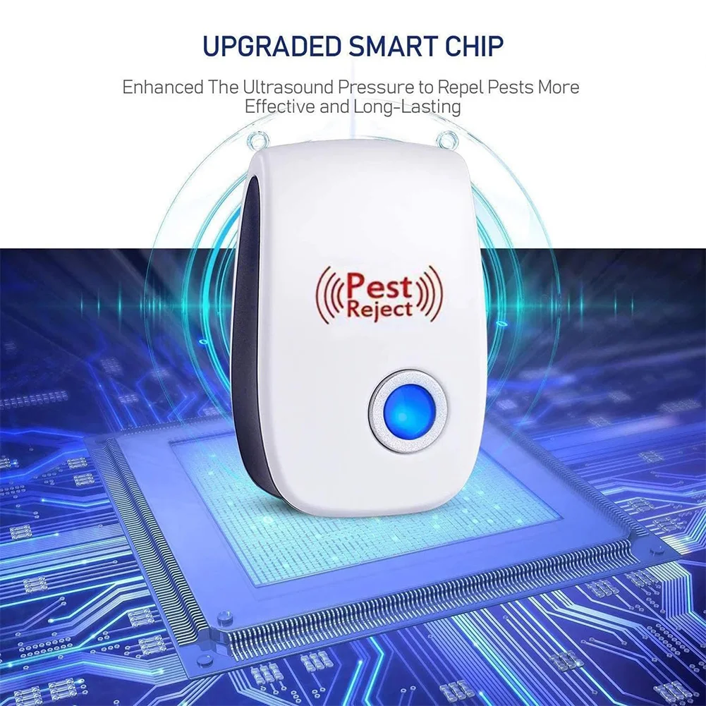 6Pcs Ultrasonic Pest Repeller Insect Bug Repeller Long Range Pest & Insect Deterrent Multi-Function for Roach Rodent Mouse Bugs 3
