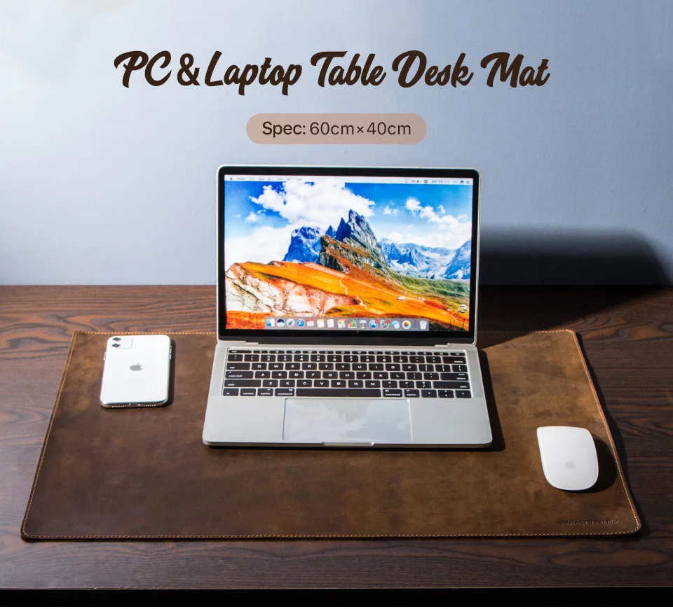 

Retro Crazy Horse Leather Laptop Mouse Pad Extra Large Size Summer Insulated Comfortable Desk Mat Computer Office Pads