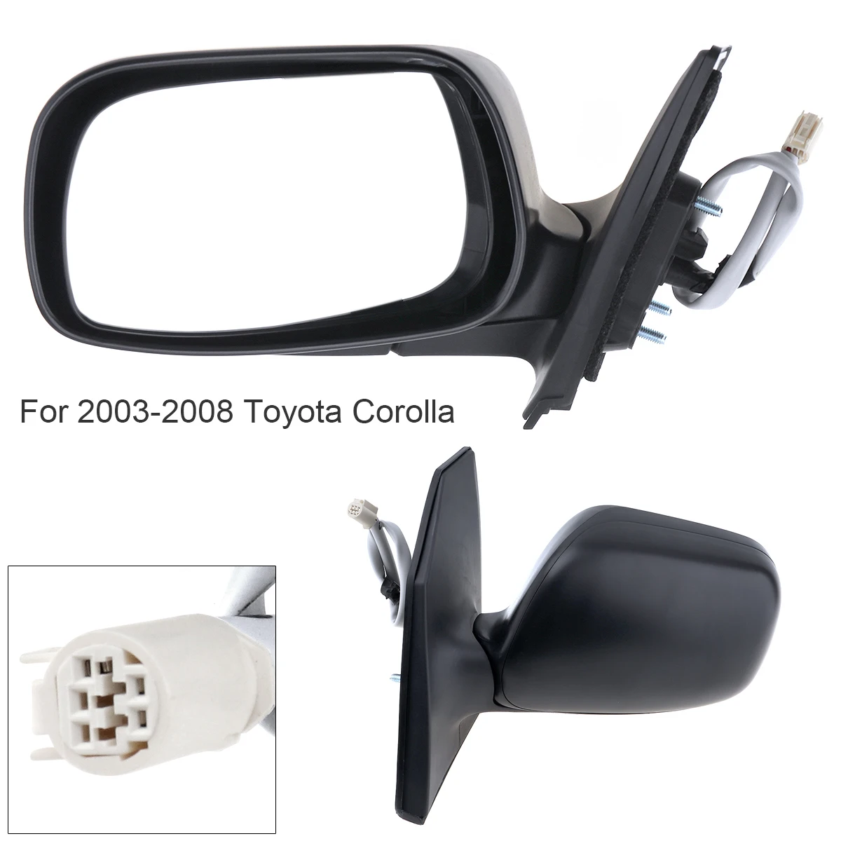 

Non-Folding Left Side Mirror LH Mirror Left Hand Auto Parts for 2003-2008 Toyota-Corolla-CE / LE/ S/ Sport/ XRS Sedan 4-Doors