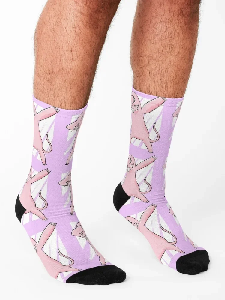 Dancing mole rat Socks cartoon Run Toe sports Men's Socks Women's