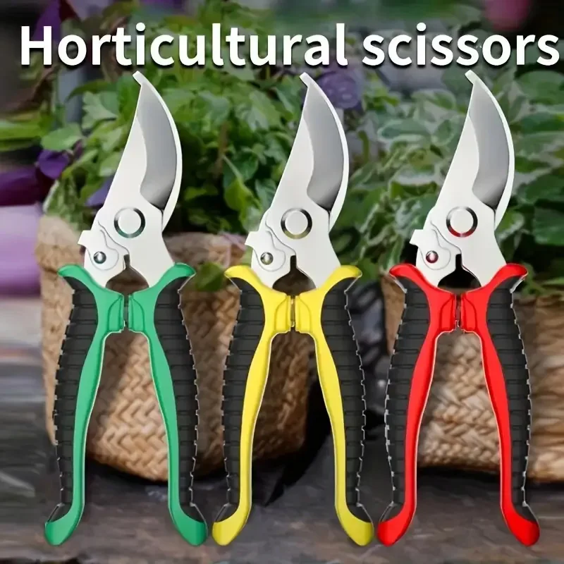 Garden Scissors Pruner Professional Sharp Bypass Pruning Shears Tree Trimmers Secateurs Hand Clippers