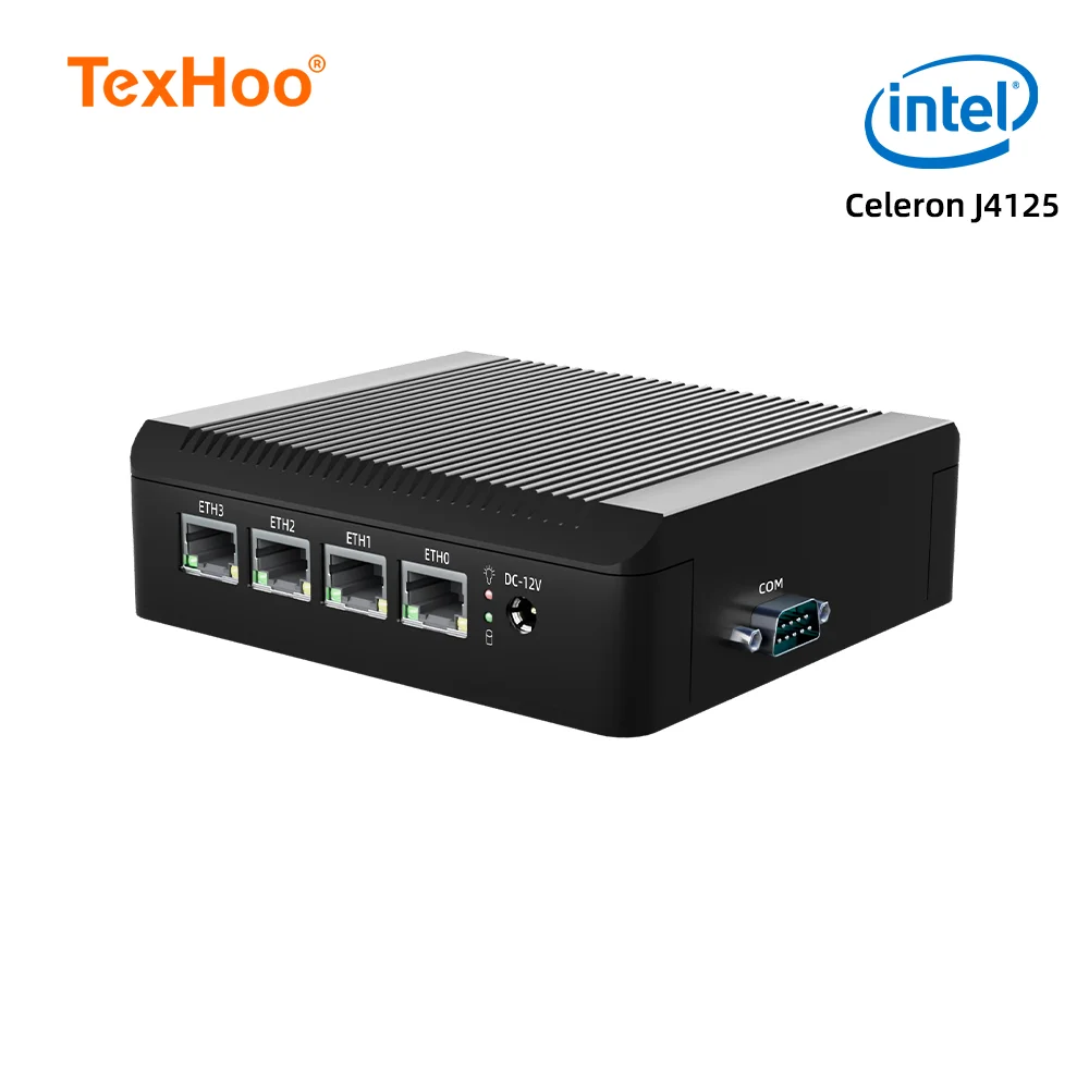Одноплатный мини-ПК J4125 X86, 2,5 ГГц, Ethernet, 4 порта Lan, сетевая плата, брандмауэр, маршрутизатор, промышленный мини-ПК