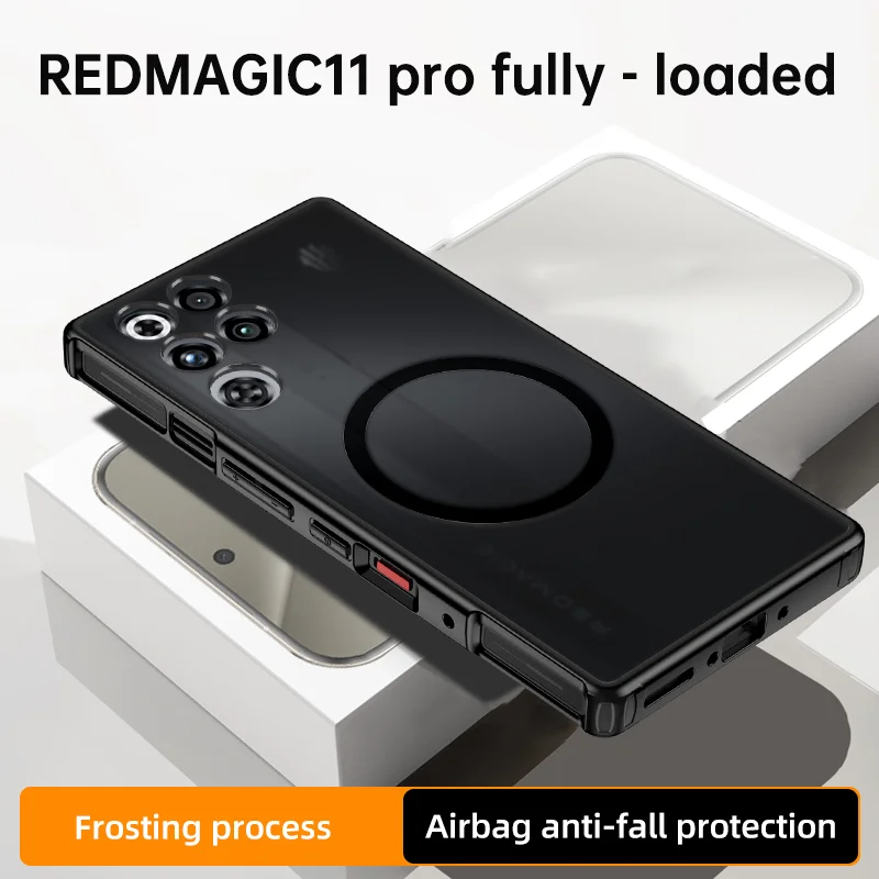 Magnetic Wireless Charging Transparent Frosted Shockproof Phone Case