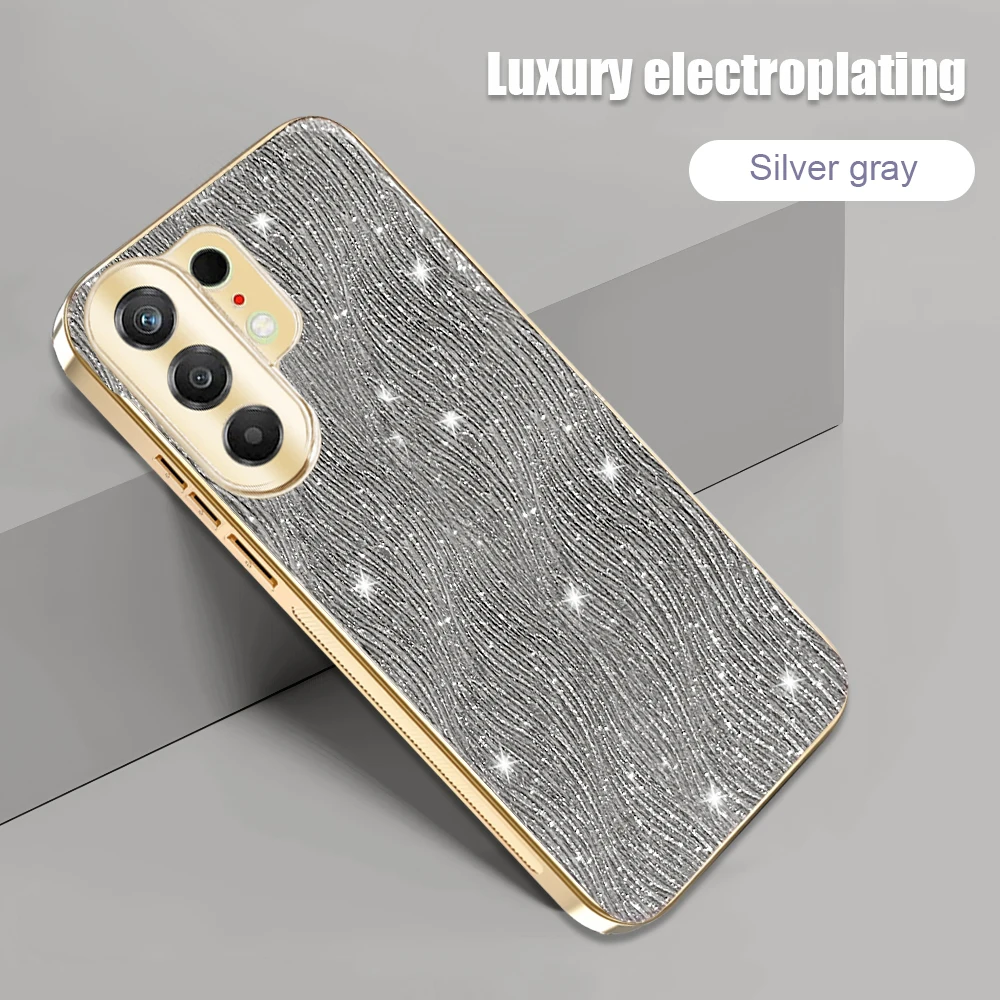 Deluxe Plated Water Ripple Frosted Gloss Shockproof Bumper Case
