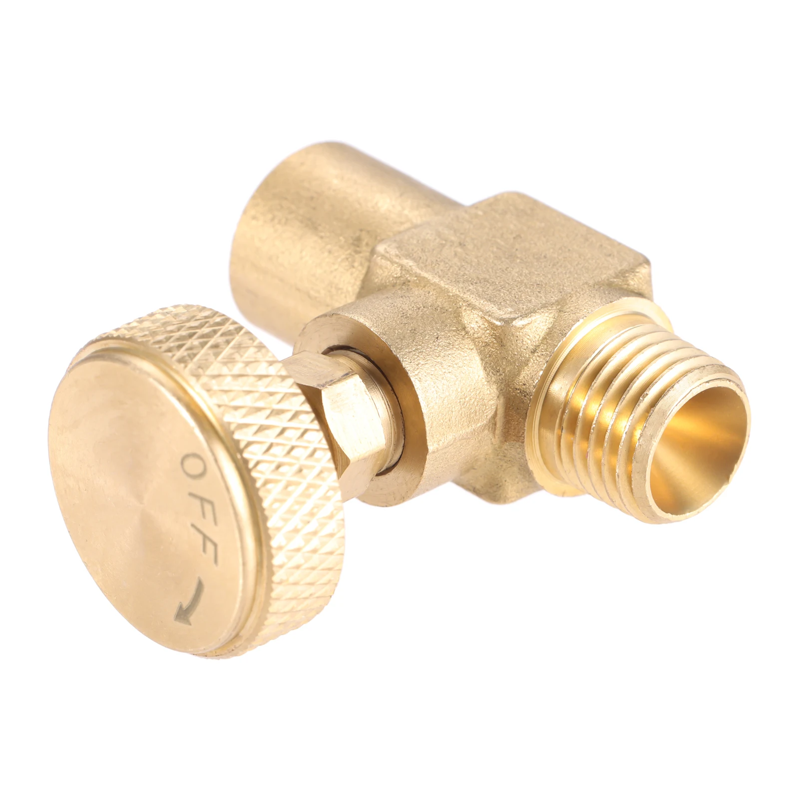 1/4" Female NPT X 1/4" Male NPT Needle Valve Heavy Duty Brass High Pressure Propane LPG Gas Flow Control Needle Valve Golden