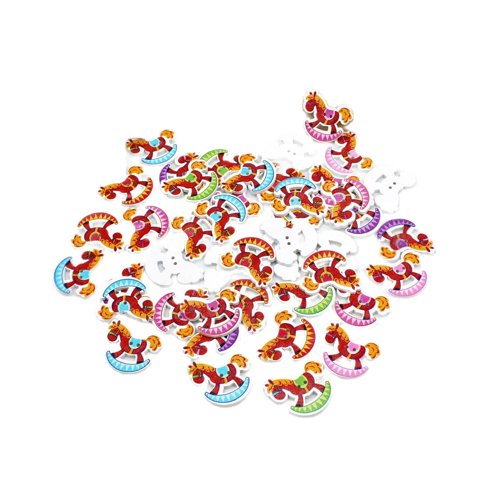 

40 изделий / партий декоративных троян деревянные пуговицы DIY ножницы пуговицы домашние декоративные швейные аксессуары