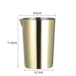 Stainless Steel Cocktail Shaker Mixer - 500ML Bar Tool (Gold)