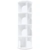 4-Tier Rotating Bookshelf Round Strong Bearing Capacity Adjustable Saving Space Bookshelf For Store Books In Living Rooms 1