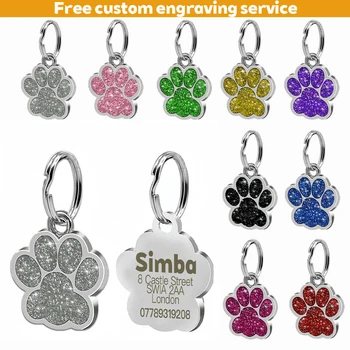 Personalized Paw Print Pet ID Tag 1