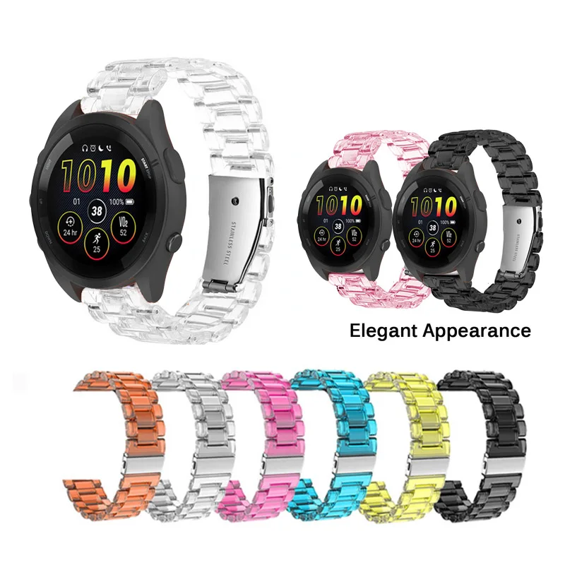 Transparent Resin Strap Band, Adjustable 20mm/22mm Bracelet