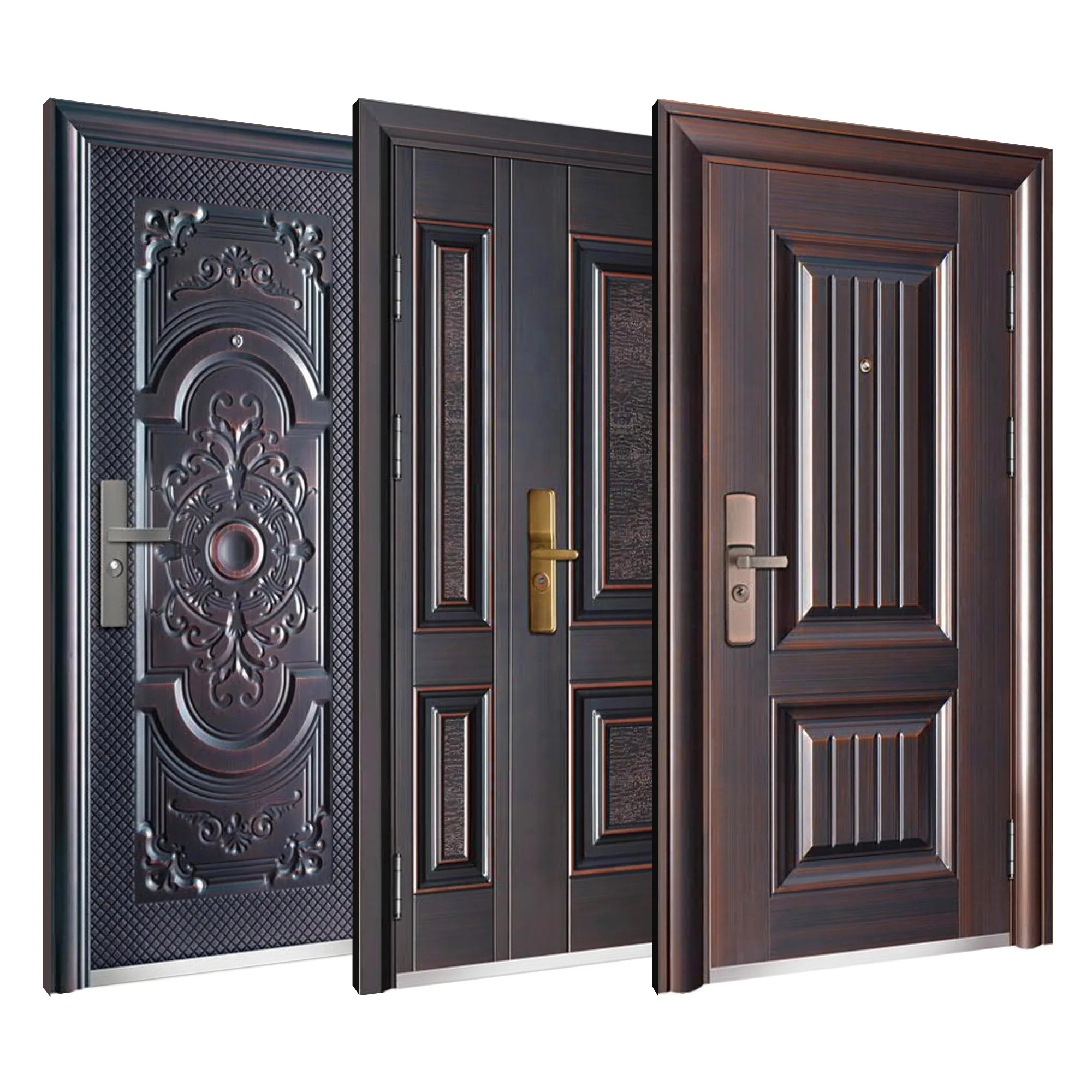 Door Exterior Aluminium Cast Aluminium Safety Door cast aluminum security front entry doors for house 6