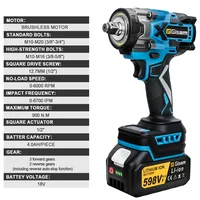 Clé à chocs électrique sans fil Gisam 900N.M, 1/2 pouce, outils électriques pour batterie Makita 18V 4
