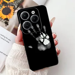 Cute Cartoon Soft Silicone Matte Phone Case - Bumper Cover for Hot 40 X6836 (TPU - 852)