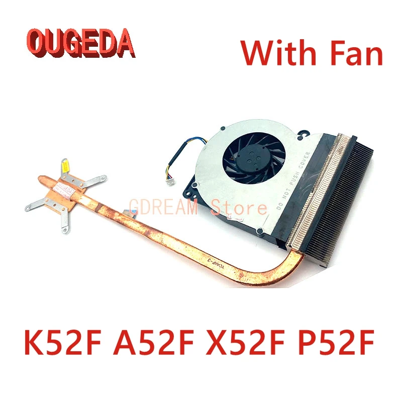 Ougeda Original para Asus Portátil Dissipador de Calor Ventilador Refrigeração Cpu Cooler K52f A52f X52f P52f Dissipador Calor