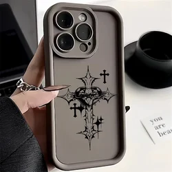 Luxury Black Cross Design Soft TPU Phone Case - Moto E40 4G (TYK - CC260106W2)