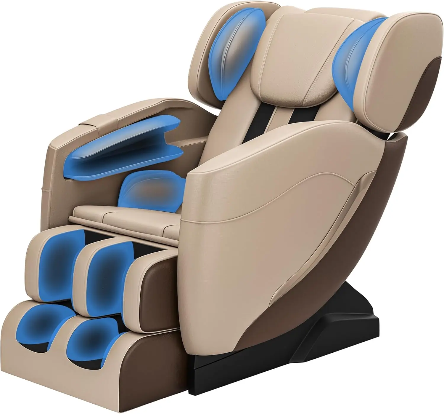 Full Body Zero Gravity Massage Chair with Auto Modes, 8 Fix Point Rollers, Bluetooth, Foot Massage=