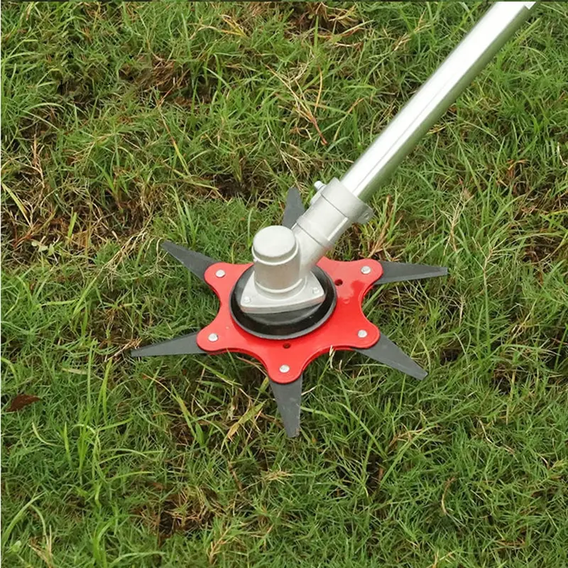 Mower Head Six Blade Grass Trimmer Head Durable Steel Thickened Garden Weeding Brush Cutter Weeding General Accessories 1pc