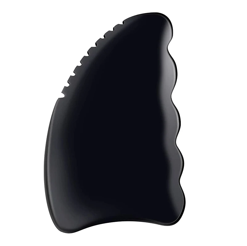 GuaSha Facial Tools Natural Gua Sha Stone Black Obsidian Scraping Board for Physical Therapy and SPA Acupuncture Therapy 3pcs black buffalo horn gua sha set scraping board acupuncture massage stick skin care tools face jawline eye body physiotherapy