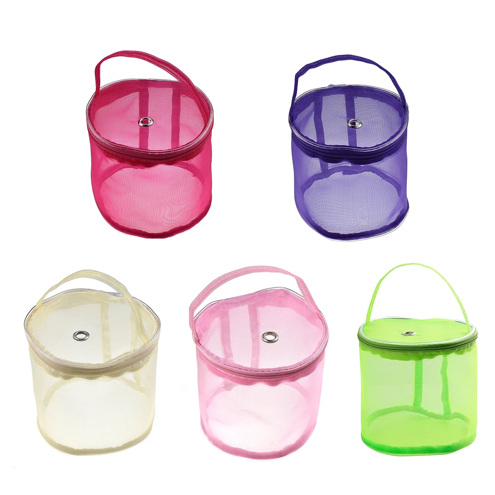 Knitting supplies Knitting material Sewing tools Portable Knitting Yarn Balls Storage Case Small Round Empty Mesh Bag Basket Organizer Crochet Carrier Sewing Accessories