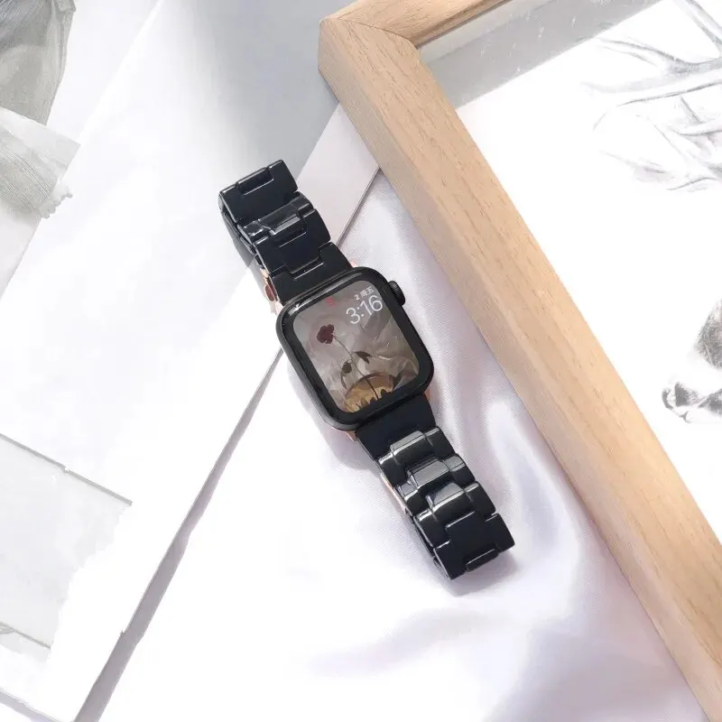 Elegant Resin Strap for Smartwatch Bands, Multiple Sizes Available