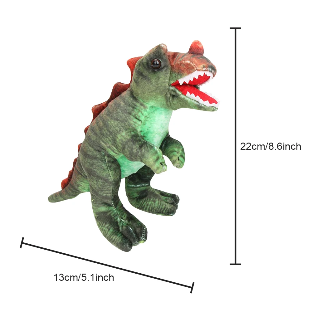 8 inch L T-Rex Dinosaur Toy Green Birthday Supplies Party Garden Decor Photo Prop Jurassic Theme Decoration for Kids & Adults