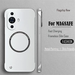 Sleek Frameless Magnetic Phone Case with Matte Finish for Nova 11 (Silver)