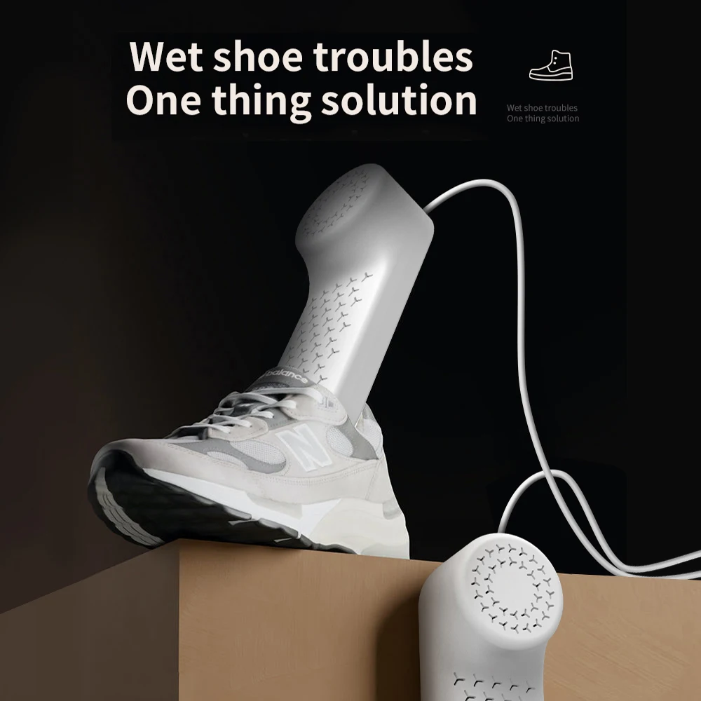 Shoe Dryer with Timer Foot Dryer Boot Dryer Winter Household Essential for Family Drying Eliminate Bad Odor and Sanitize Shoes 2