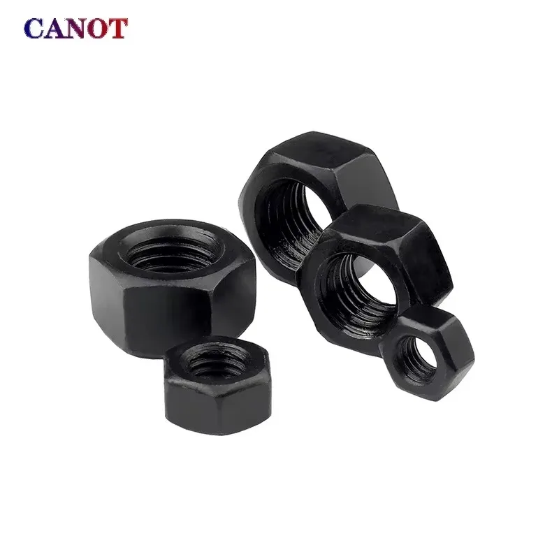 Hex Nuts Hardness 8.8 class Black Oxide Carbon Steel Metric M2 M2.5 M3 M4 M5 M6 M8 M10 M12 M14 M16 M18 M20 M22 M24 M27