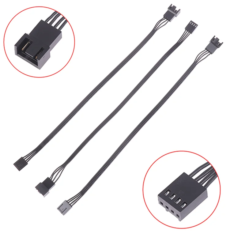 5Pcs PWM Fan Extension Cable 27cm PC Fan Extension Cable Compatible With ATX Case 4 Pin Cooling Fans Durable