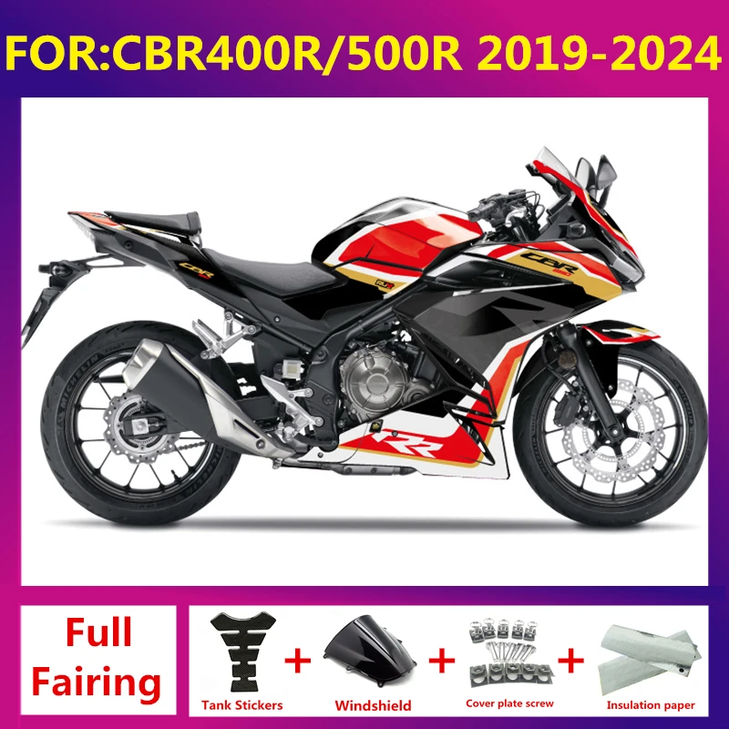 

For CBR400R CBR500R CBR 500R CBR500 CBR400 2019 2020 2021 2022 2023 2024 full Fairing Kit fit body fairings zxmt Set red black