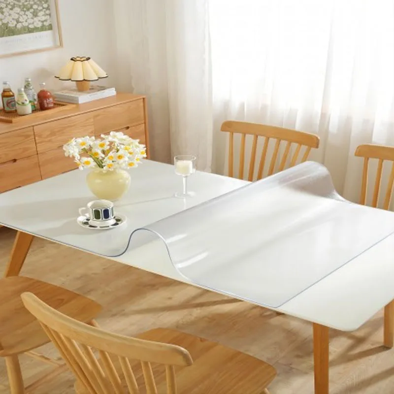 Transparent PVC table cloth waterproof, oil-resistant, washable, anti-scalding soft glass dining table wide range of use 5