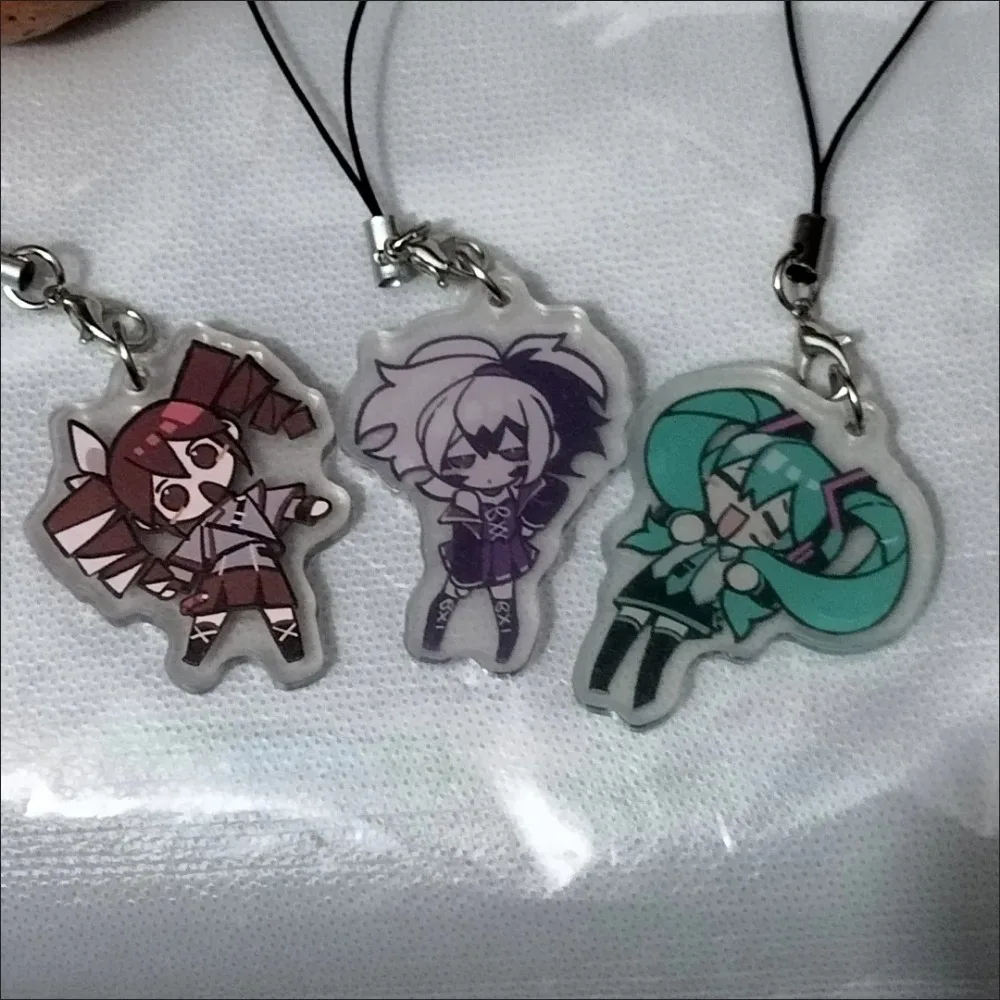 Anime-Inspired Phone Chain with Cute Character Pendant