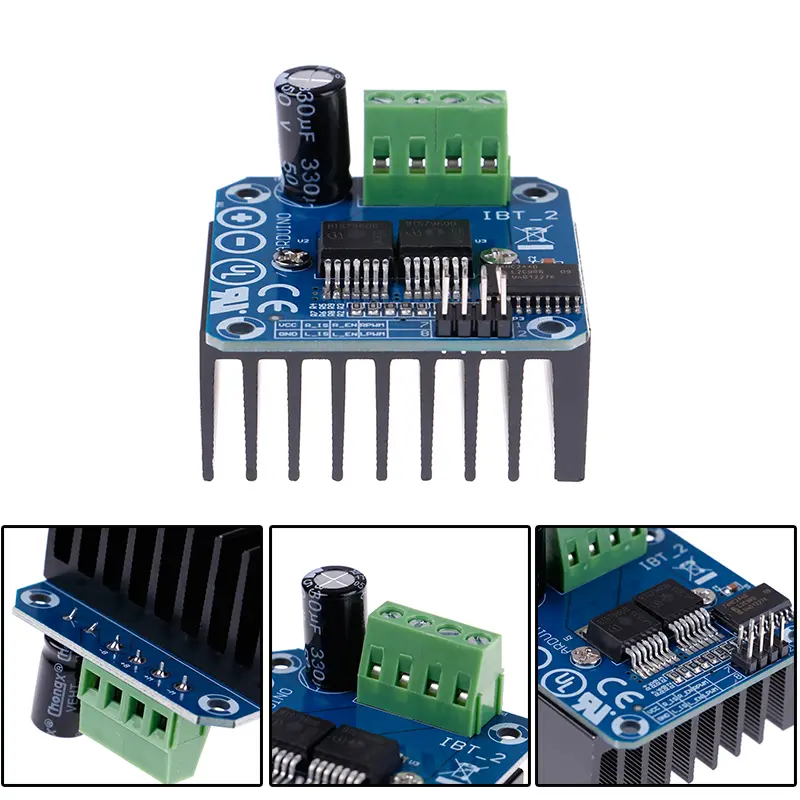 Double BTS7960B DC 43A Stepper Motor Driver H-Bridge PWM For Arduino Smart Car image 1