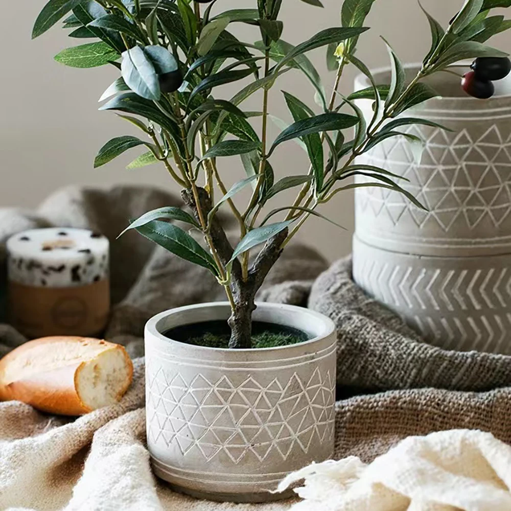 

Creative Concrete Pot Molds Potted Plants Flowerpot Plaster Molds Cement Planters Molds Home Decoration Crafts DIY Casting Pots