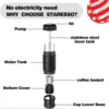 Classic Portable Espresso Maker, 2 in1 Travel Coffee Maker,Compatible Capsules and Ground Coffee,Manual Espresso Machin 4