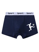 5 pièces mixtes garçons sous-vêtements 8-14 ans doux respirant couleur unie confortable joueur de football garçon boxer slips 95% coton 5