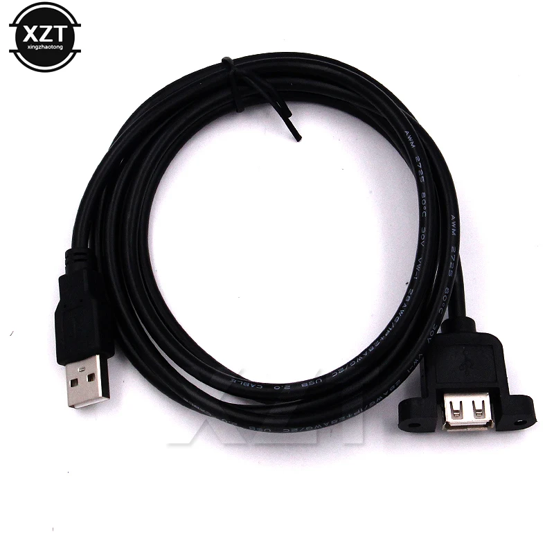 

0.3M 1M 1.5M NEW USB 2.0 Male to Female Extension Cable with Panel Mount Screw Connector Adapter for Computer