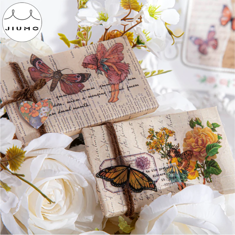 Mr.paper Boxed Flower Fairy Diary Series Decorative Diary Stickers Scrapbook Planner Japanese Decorative Stationery Stickers