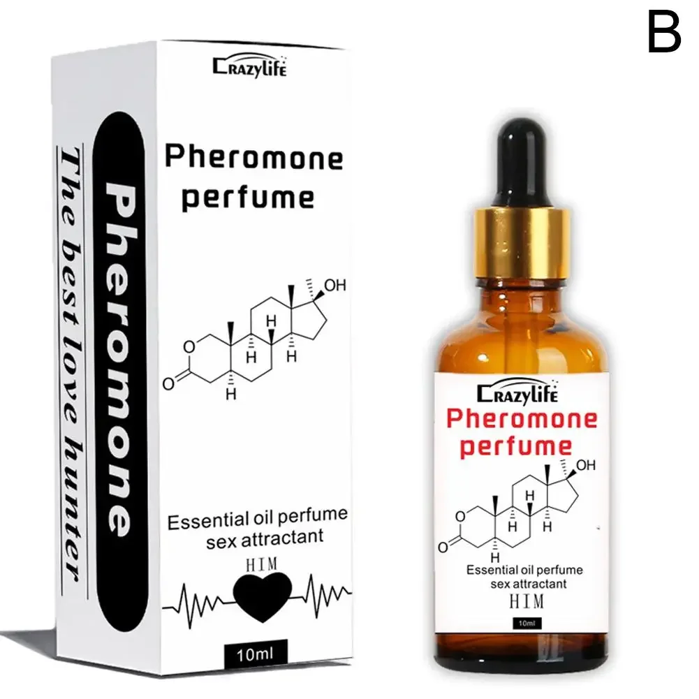 Pheromone Perfume Essential Oil For Women Men Long Lasting Natural Refreshing Fragrances Sexy Product 10ml V8X2