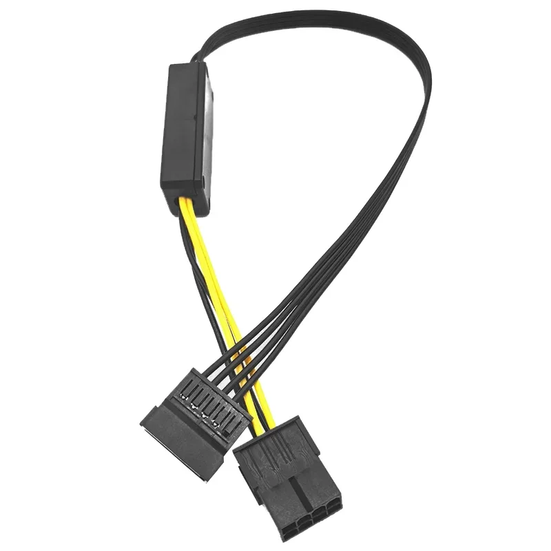 GPU 8Pin Female to SATA Hard Drive Supply Cord with Built-in Module 12V To 5V Power Cable