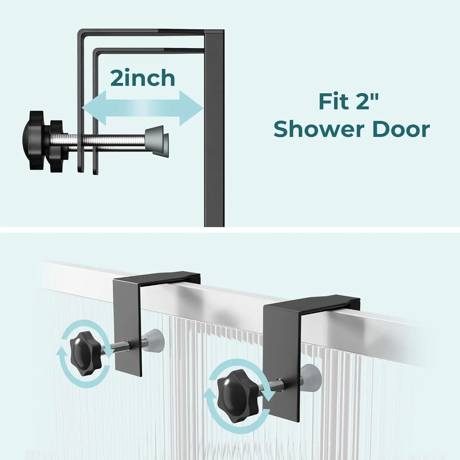 Over The Door Shower Caddy Pantry Organizer Rack with Reliable Hooks, Sturdy Hanging Shower Organizer Shelf Basket Storage Rack 3