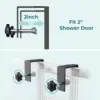 Over The Door Shower Caddy Pantry Organizer Rack with Reliable Hooks, Sturdy Hanging Shower Organizer Shelf Basket Storage Rack 3