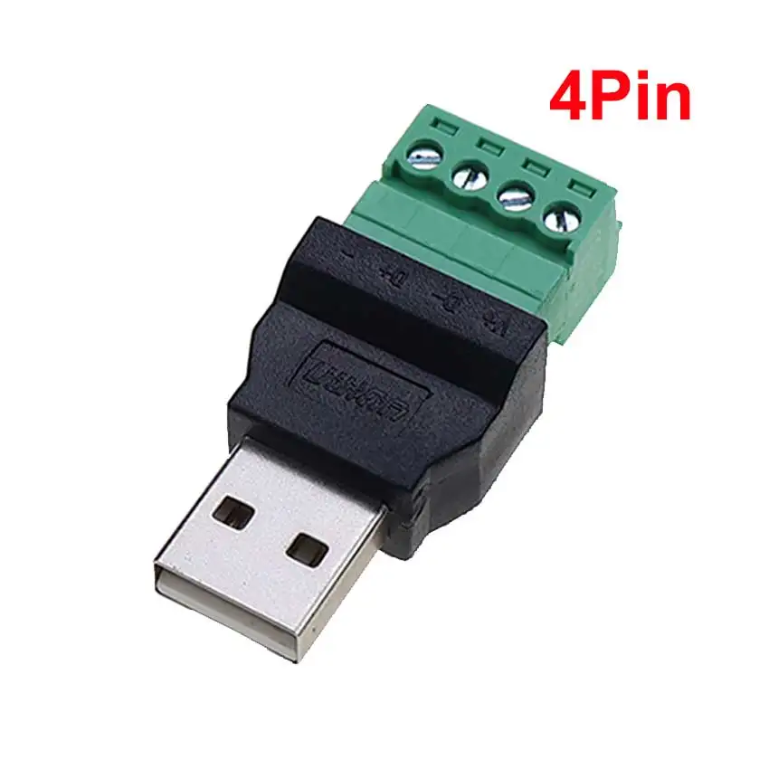 Enhanced USB 2.0 Connector with Screw Terminal Adapter